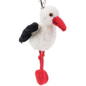 Briceag multifunctional Schaffer 0207 - Plusch, Storch Dudu, material pufos, cu carabinier