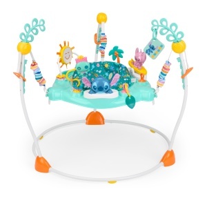 Bright Starts Disney Baby Little Ohana Baby Bouncer 6-12 luni Albastru Interactiv