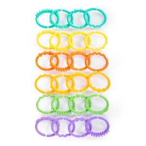 Bright Starts, Oball, Maille de lant pentru carucior, O multime de verigi, Indoit, Usor de atasat, Usor de fixat, Usor de curatat, Perfect pentru deplasare