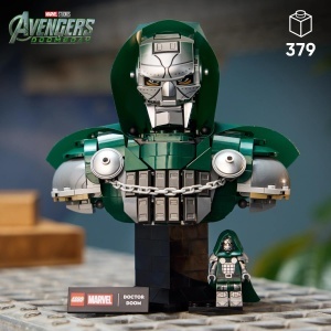 Busta LEGO Marvel Doctor Doom 76345, 1403 piese, cu minifigurina, decorativa - Img 3