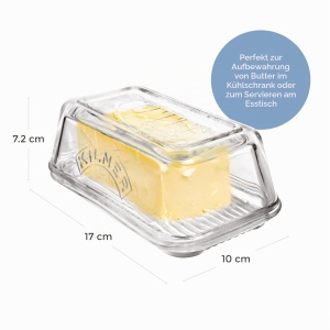 Buteriera din sticla Kilner, 250g, design retro, cu capac din sticla - Img 2