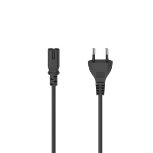 Cablu de alimentare Hama, Eurostecker 2,5m, 2-polig, negru