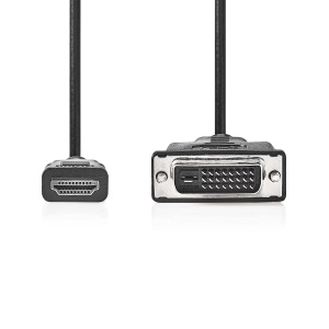 Cablu HDMI NEDIS 3m DVI-D 241-Pin 1080p Negru