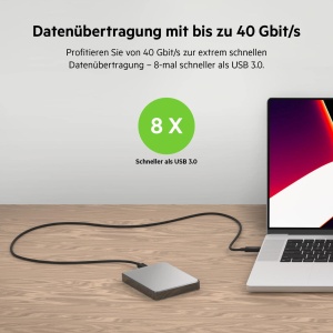 Cablu Thunderbolt 4 Belkin, 2m, 40 Gbits, 100W Power Delivery - Img 2