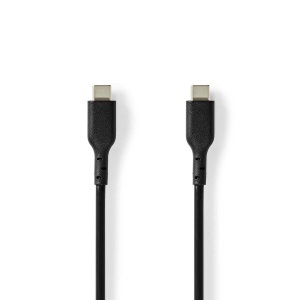 Cablu USB 2.0 Nedis USB-C - 240 W, 480 Mbps, 2 m, Negru