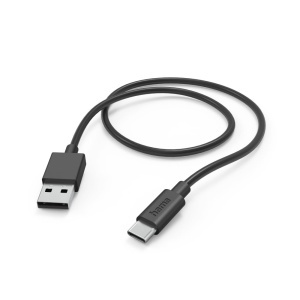 Cablu USB A la USB C Hama, 1m, incarcare rapida, culoare neagra