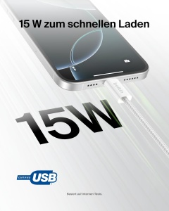 Cablu USB-C Belkin BoostCharge, 1.5m, 15W, Alb - Img 2