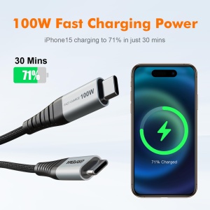 Cablu USB C GRIFEMA 2m, 100W, pentru incarcarea rapida - Img 2