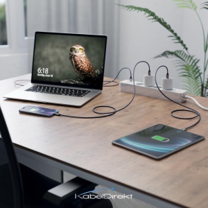 Cablu USB-C KabelDirekt 2m, incarcare rapida 240W, metal, nylon - Img 4
