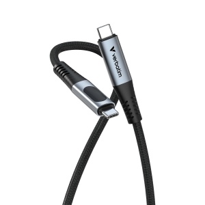 Cablu USB-C Verbatim Sync Charge 240W PD 3.1, 120 cm, cu LED