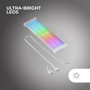 Cablul de alimentare ARGB Mars Gaming MCA-24X, 24PIN, LED-uri ultra- luminoase, silicon flexibil - Img 4