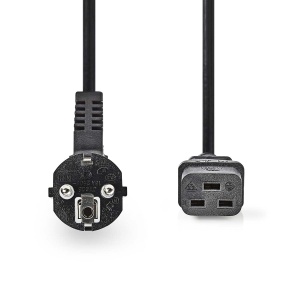 Cablul de alimentare Nedis IEC-320-C19, 2.00 m, Negru, PVC