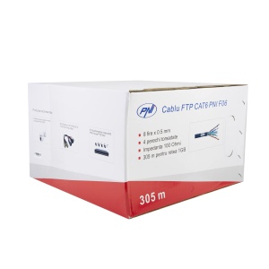 Cablul de retea PNI FTP CAT6 - 305 m, 1000 Mbits, cablu ecranat - Img 1