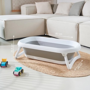 Cada pentru bebelusi Rotho Babydesign Faltabila 820x485x220mm Gri - Img 2