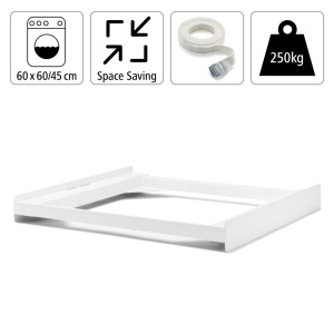 Cadru universal Xavax Basic alb pentru montare uscator pe masina de spalat cu curea de fixare - Img 2