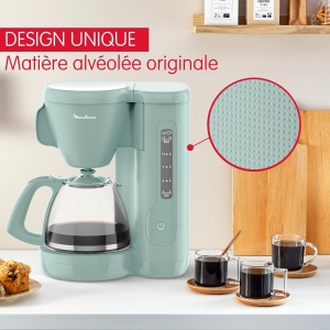 Cafetiera cu filtru Moulinex Morning FG2M1310, 1.25L, Permanent, Eucalipt - Img 4