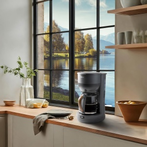 Cafetiera DOMO DO754K 125L 10 Cesti Design Modern cu Finisaj Lemn - Img 4