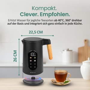 Cafetiera electrica EMERIO WK-132230, 1.7L, 2200W, inox - Img 6