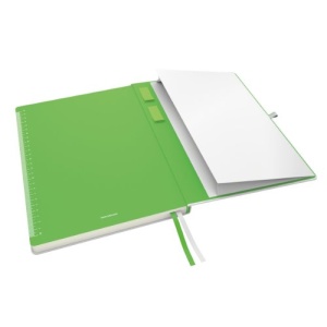 Caiet cu coperta tare Leitz Complete A4, 160 pagini, alb, hartie FSC - Img 11