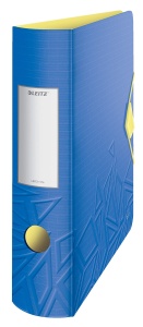 Caiet cu inele Leitz Urban Chic 180 Active, A4, 8,2 cm, Albastru