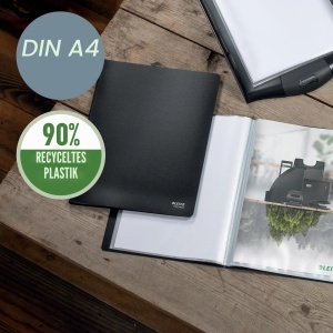 Caiet de sarcini Leitz Recycle A4, 40 huse, 80 foi, negru - Img 2