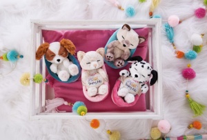 Caine de plus NICI intr-un cos 12 cm - Jucarie de plus Sleeping Pets Dalmatian pentru fete, baieti si bebelusi - Caine de plus pentru imbratisare, joaca si dormit - Jucarie de plus confortabila - Img 4