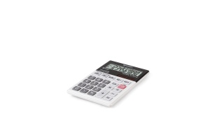 Calculator solar SHARP EL-W211G, 10 cifre, design elegant, gri - Img 2