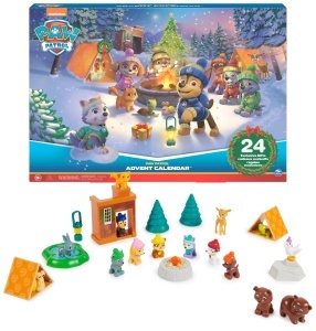 Calendar de Advent PAW Patrol 2023 - 24 surprize, 7 figurine, accesorii, pentru copii peste 3 ani