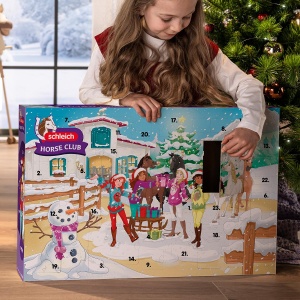 Calendar de Advent Schleich Horse Club - Schlittenfahrt cu 31 piese, inclusiv sanie si figurine - Img 3