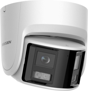 Camera de securitate cu turela Hikvision DS-2CD2346G2P-ISU/SL(2.8mm)(C) cu 4 megapixeli, iluminare de pana la 30 m, camera de securitate profesionala, camera Acusense cu filtru de alarma falsa