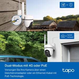 Camera de securitate Tapo C501GW 360deg cu cartela SIM, nu este necesar Wi-Fi, Starlight Color Night Vision, detectare AI gratuita, alimentare DC/PoE, 1080P, IP66, stocare locala si cloud - Img 5