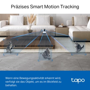 Camera de securitate Wi-Fi de interior Tapo TP-Link C220 360deg, 2K 4MP, viziune nocturna IR, detectare miscare, audio bidirectional, compatibil cu Alexa si Google Assistant, pentru bebelusi/animale de companie - Img 3
