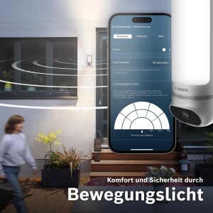 Camera de supraveghere exterior Bosch Smart Home Eyes II, Full HD 1080p, lumina integrata, argintiu - Img 4