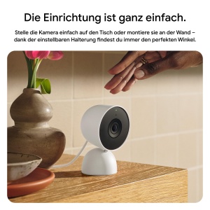 Camera de supraveghere Google Nest Cam Indoor 3rd Gen, 2K, Snow, cu cablu - Img 6