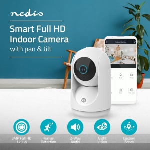 Camera de supraveghere Nedis WIFICI23CWT 3MP HD, noapte, alb - Img 2
