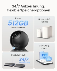 Camera de supraveghere Reolink 4K PTZ, Wi-Fi 6, zoom optic 3x, detectie sunete - Img 7