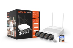 Camera de supraveghere Tenda K4W-3TC-1T, 4 camere 2K, 1TB HDD, IP66