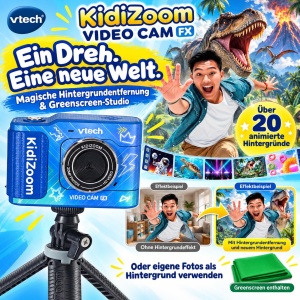 Camera video pentru copii VTech KidiZoom Video Cam FX, albastra - Img 6
