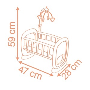 Camin pentru papusi Smoby Baby Nurse cu mobile, pentru papusi de max. 42 cm, din material reciclat - Img 3