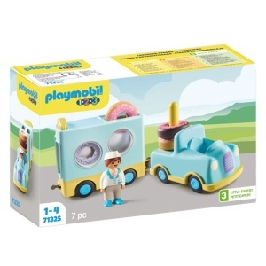 Camion de jucarie PLAYMOBIL 1.2.3 71325 cu functie de sortare si stivuire, pentru copii de la 12 luni