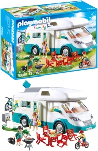 Camioneta de familie PLAYMOBIL 70088 cu accesorii de camping, 135 piese