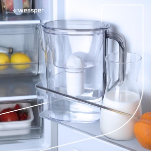 Cana cu filtrul de apa Wessper AquaClassic 2.7L, neagra, pentru usa frigiderului - Img 8