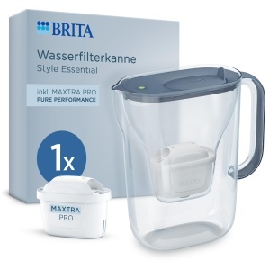 Cana filtranta apa BRITA Style Essential, 1.4 litri, culoare steinblau