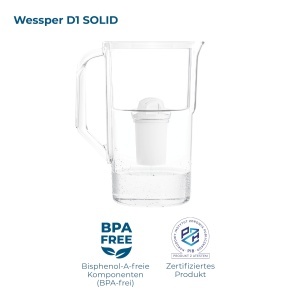Cana filtranta Wessper AquaClassic Basic 2,8L, design modern, plastic alb - Img 4