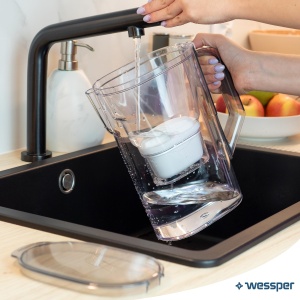Cana filtranta Wessper AquaMax 2.7L, neagra, cu sistem de filtrare a apei - Img 7