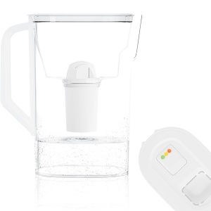 Cana filtranta Wessper D3 Slim 27L BPA Free cu indicator LED pentru filtru Alb