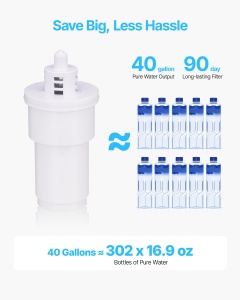 Cana filtrare apa VEVOR 6216, 9 cesti, capacitate 150 L, design compact pentru frigider - Img 5