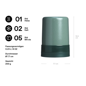 Cani izolate Stanley 1913 Classic, 0.23 L, verde, din inox, BPA-free - Img 2