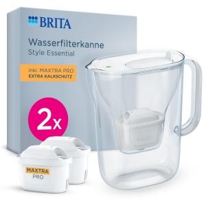 Canistra de filtrare a apei BRITA Style Essential, 2x MAXTRA PRO, alba