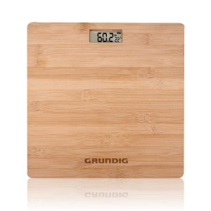 Cantar de baie Grundig Bamboo Digitale, 180 kg, 28x28 cm, rutschfest
